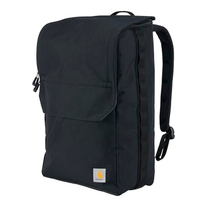 Carhartt 21L Top-Load Backpack, Durable Water Resistant Coated Canvas Base W/ 17" Laptop Sleeve, Black - color: Black