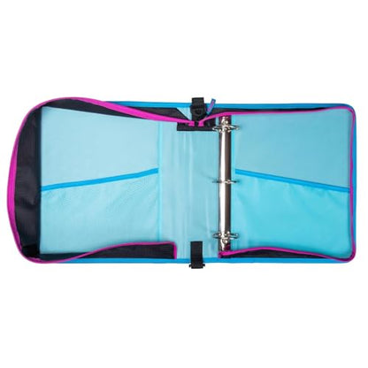 Case it 6 Pack Universal Monster Eye Zipper Binder with Removable Laptop Sleeve, 2-Inch O Rings, Shoulder Strap, LT-307-ME-C-MAG, Magenta - color: Magenta, size: 6 Pack