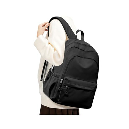 Black Backpack for School, High School Bookbag Back Pack for Teens Girls Boys, Lightweight College Backpack Bookbag for Women Men, Simple Casual Daypack Backpack Mochilas Escolares para Adolescentes - color: A0-black