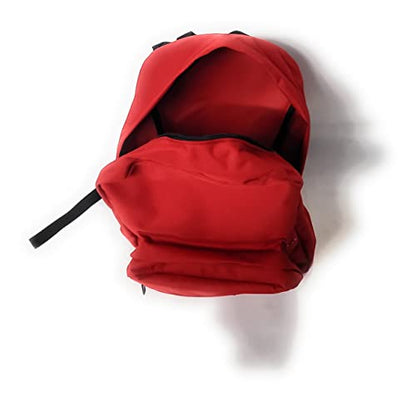 Backpack With Front Pockets To Carry Heavy Books,University Backpack With Padded Shoulder Straps Made in USA. (Red)