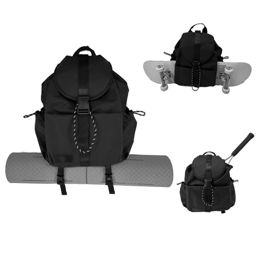 EKE Gym Yoga Tennis Backpack Sport Gift Versatile for Travel Commuting Swim Skateboard Badminton Casual Waterproof Women Men - color: Black, size: Small 15in
