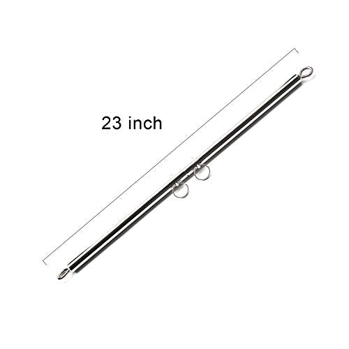 2026 Upgraded Heavy Duty Expandable Spreader Bar – Adjustable PU Straps for Pilates, Yoga - style: Silver+BlackStar