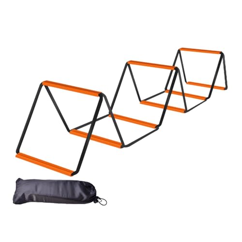 Agility Ladder Soccer Agility Ladder Football Speed Ladder Workout Agility Ladder Carbon Steel Foldable Suitable for Adults Athletes Coaches Team TRAI - size: 8 Grids With Bag