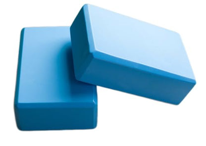 Yoga Block High Density EVA Foam Blocks 2 Packs 9"x6"x3" Each, Supportive, Lightweight with Beveled Edges for Yoga, Pilates, and Meditation - color: Blue