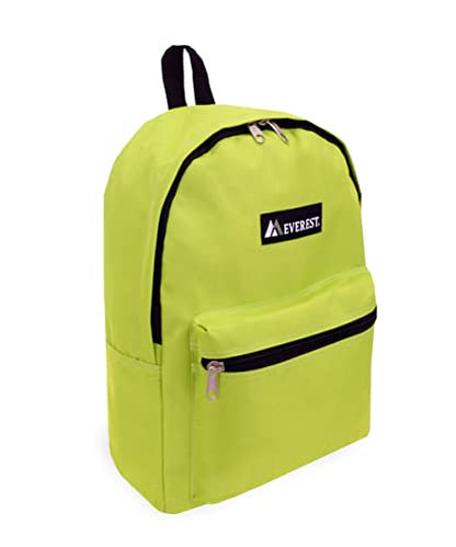 Everest Luggage Basic Backpack, Lime, Medium - color: Lime