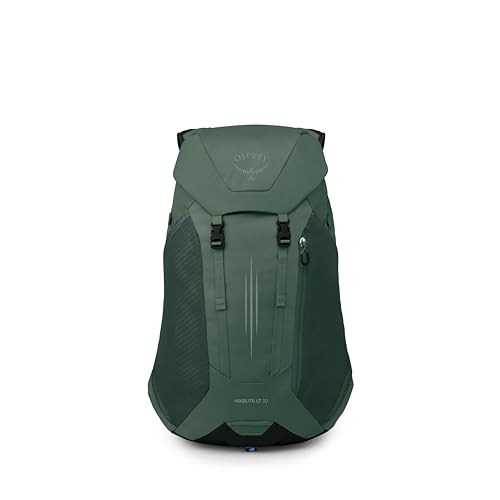 Osprey Hikelite LT 30L Hiking Backpack - Lightweight Travel Daypack with Rain Cover for Men and Women, Tundra Green - color: Tundra Green, style: 30l