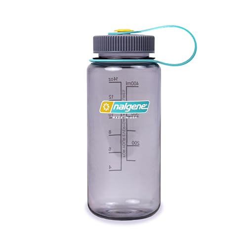Nalgene 16 oz Wide Mouth Water Bottle | Slim Cup Holder Size, BPA-Free, Durable & Leak Proof, Lightweight Travel Bottle, Aubergine - color: Aubergine, size: 16 Ounces