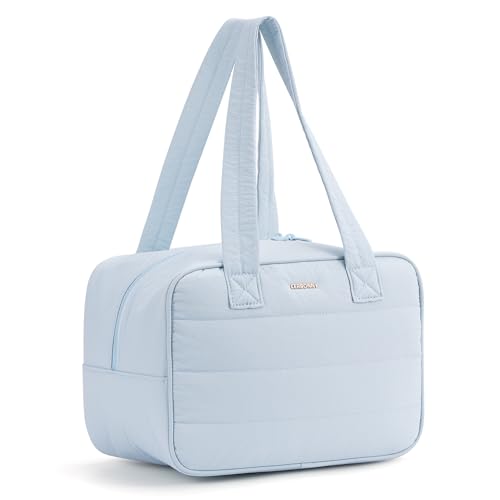 Lunch Bag Women，Freezable Lunch bag，Built-in Ice Pack Small Cooler，Cute Lunch Bags for Women ，Waterproof and Durable，Suitable for Work, Picnics, Travel, and Meal Preparation（Light Blue） - color: L-Light Blue
