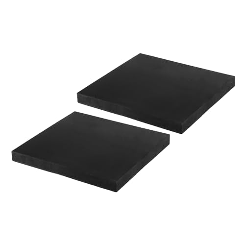 PATIKIL Rubber Anti-Vibration Pads, 2 Pcs Square Vibration Isolation Mats 8" x 8" x 0.8" for HVAC Air Conditioner Air Compressor Washer Dryer, Black - size: 8" x 8" x 0.8"