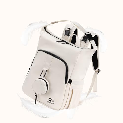 Diaper Bag Backpack with Changing Pad, Wet Dry Bag, Pacifier Case and Stroller Straps, Soft Cotton Lining, Baby Travel Bag for Moms and Dads（Beige） - color: Beige