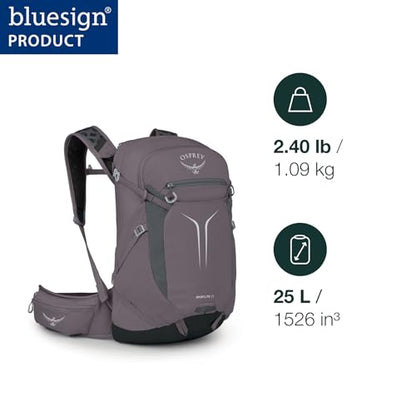 Osprey Sportlite 25L Lightweight Hiking Backpack for Men and Women - Everyday Hiking Bag - Travel Daypack, Raven Black, Extended Fit - color: Raven Black, style: 25l - Extended Fit