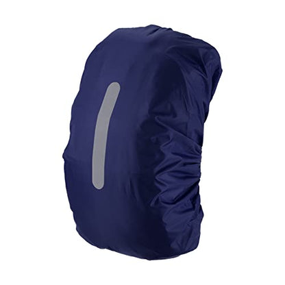 PATIKIL Waterproof Backpack Rain Cover, Non-Slip Backpack Cover with Vertical Reflective Strap Stay Dry for Hiking, Camping, Hunting - color: Dark Blue, size: Small