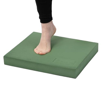 StrongTek Professional Foam Exercise Balance Pad - 15.8" x 13" x 2", High-Density TPE Foam Knee Pad, Non-Slip & Water-Resistant, for Balance Training, Physical Therapy, Yoga, and More - color: Green