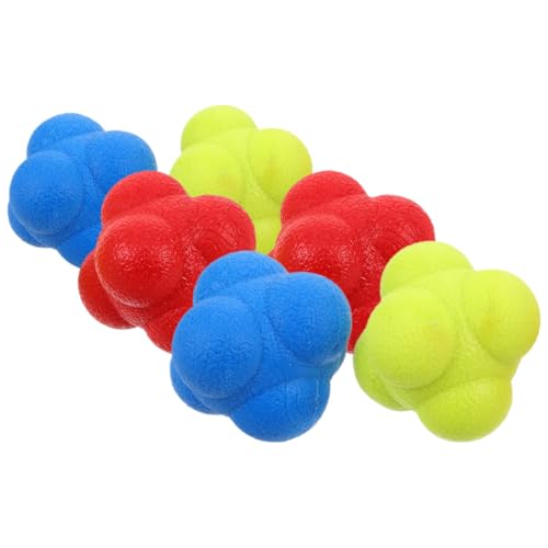 Abaodam 6pcs Agility Reflex Training Balls 5.5cm Hexagon Shape High Difficulty Sports Reaction Balls for Body Coordination and Speed Training Suitable and Adults