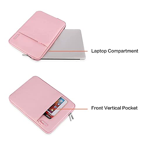 MOSISO Laptop Case 13 inch, Laptop Sleeve Compatible with MacBook Neo/Air/Pro 13 inch with A18/M5/M4/M3/M2/M1 Chip 2026-2016, Polyester Vertical Computer Sleeve Bag with Pocket, Pink - color: Pink, size: 13 inch