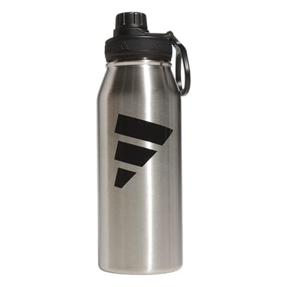 adidas Metal Water Bottle 1L - color: Stainless Steel/Black/L