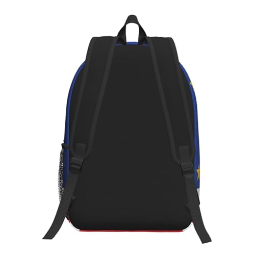 MZERSE Casual Travel Backpack Flag Of Cape Verde, Lightweight Commuter Daypack with Water Bottle Pocket, Laptop Backpack for Work, Gym and Outdoor Activities - color: Pattern (1110)