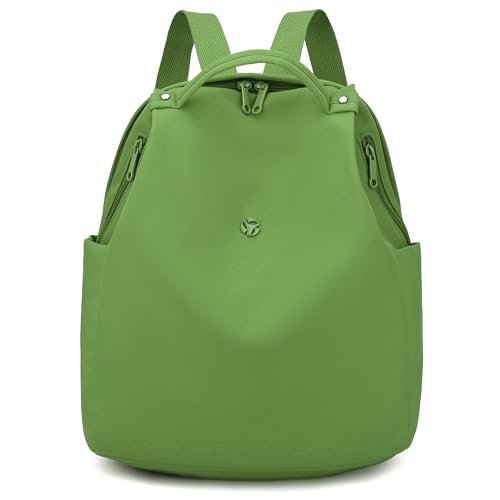 Mini Nylon Women Backpacks,Small Ladies backpacks Casual Lightweight Shopping Travel Daypack (Green) - color: Green