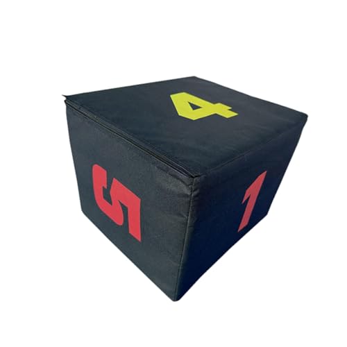 Plyometric Jump Box 3-in-1 Height Options, 30x45x35cm (11.8x17.7x13.8in), EPE Foam & PVC, Portable Training Box for Home Gym, Strength & Agility
