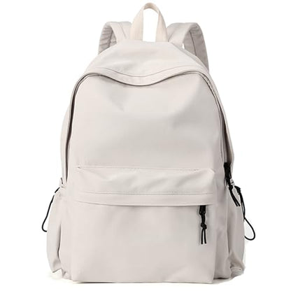 Backpack for Women College Cute Aesthetic Laptop Backpack Men Teacher Work Lightweight Casual Daypack Backpacks Anti theft Computer Gym Backpacks with Laptop Compartment White