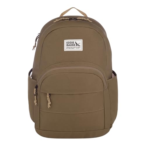 Eddie Bauer Campus Backpack 26L | Everyday Carry | Work | Travel | Commuter | Padded Laptop Sleeve | Stretch Bottle Pockets | Lightweight | Durable - Adler - color: Campus - Adler Green, size: 26L