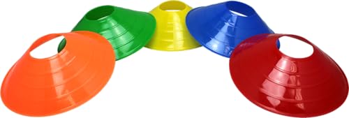 Multi Colored Sports Disc Cones with Carrier (Set of 50)