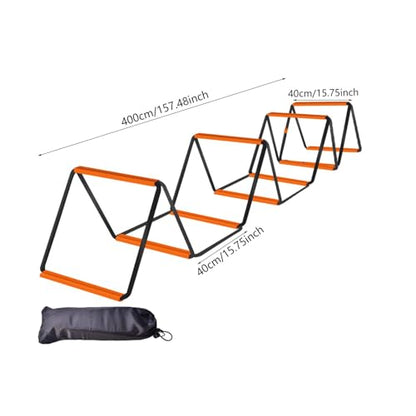 Agility Ladder Soccer Agility Ladder Football Speed Ladder Workout Agility Ladder Carbon Steel Foldable Suitable for Adults Athletes Coaches Team TRAI - size: 10 Grids With Bag