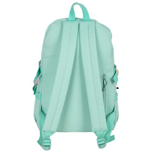 Kawaii Backpack with Cute Bear Plush Kawaii Pin Accessories Large Capacity Aesthetic School Bags Cute Bookbag for Girls Teen (Simple, Green) - color: Green