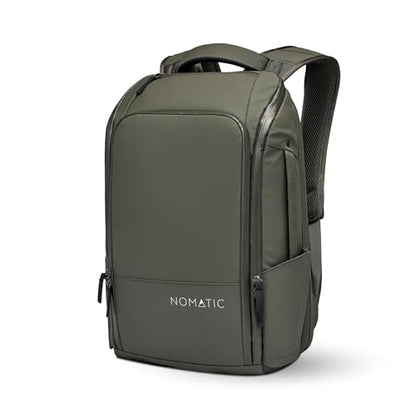 NOMATIC Backpack- Travel Carry On Backpack - Laptop Bag 20L - Water Resistant Travel Backpack - Traveling Carry On Backpack for Women and Men- Business Backpack - Personal Item Bag - color: Olive, size: 20L