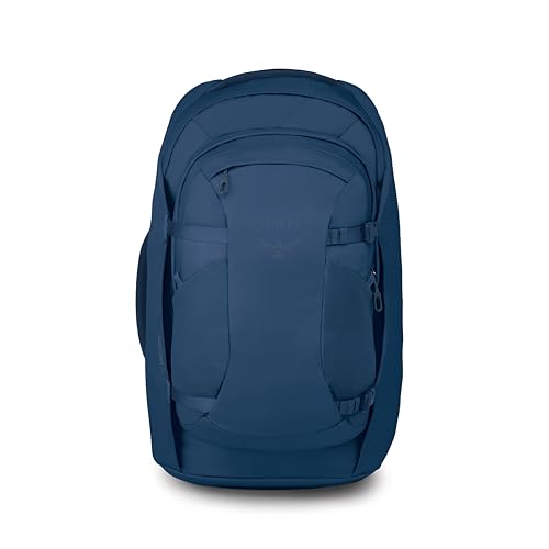 Osprey Farpoint 70L Men's Travel Backpack - Large Adjustable Travel Bag with Detachable Daypack, Antique Blue - color: Antique Blue, style: 70l