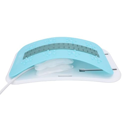 Back Stretcher for Lower Back Pain Relief, Pneumatic Adjustable Arch Lumbar Support with Manual Air Pump, Cracking Device, Ergonomic Spine Decompression Board