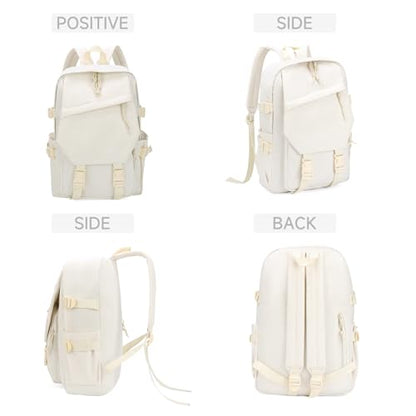 GAEKEAO Classical Basic Travel Backpack for Women and Men Lightweight Travel Workout Sports Backpack Casual Daypack, Beige - color: A02 Beige
