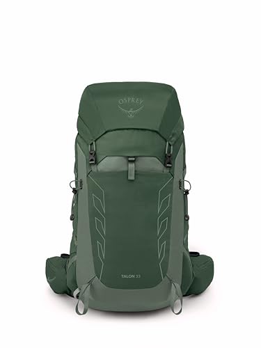 Osprey Talon 33L Men's Lightweight Hiking Backpack - Daypack for Travel & Camping, Green Canopy/Pine Leaf, Extended Fit - color: Green Canopy/Pine Leaf, size: 33L - Extended Fit