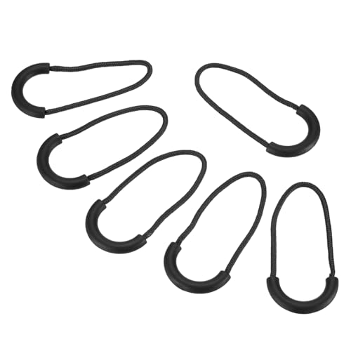 PATIKIL Zipper Pulls Replacement, 15 Pack Extension Cord Handle Plastic U-Shape Tab Tag Extender for Luggage Backpacks Jackets, Black - color: Black, size: 30mm