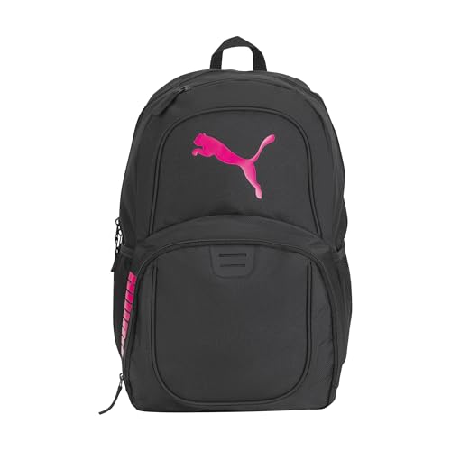 PUMA Classic Core Backpack, Black Combo, OS - color: Black/Garnet Rose, style: Contender Backpack With Laptop Sleeve, Item Organizer & Media Pocket