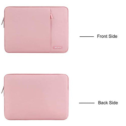 MOSISO Laptop Case 13.3 inch, 13-13.3 inch Laptop Sleeve Compatible with MacBook Air/Pro 13/Pro 14 M5 M4 M3 M2 M1, HP Dell ASUS Lenovo,Polyester Vertical Computer Sleeve Bag with Pocket, Pink - color: Pink, size: 13.3 inch