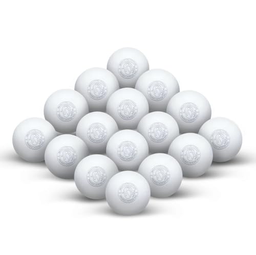 Signature Lacrosse Ball Set - Packs of 2, 4, 8, 12, and 120 - No Chemical Smell Massage Balls, Myofascial Release Tools, Back Roller, Muscle Knot Remover - color: White, size: 25 Balls