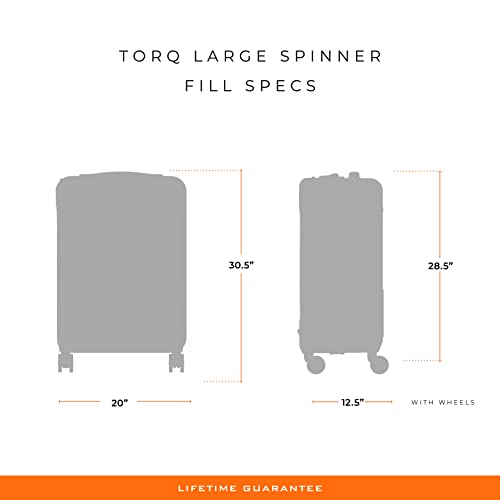 Briggs & Riley 30 Inch Large Checked Luggage - Extra Capacity Hard Shell Heavy Duty Travel Suitcase 360 Spinner Wheels - TSA Lock - Integrated Garment Compartment - Torq Collection - Hunter Green - color: Hunter, size: 30"