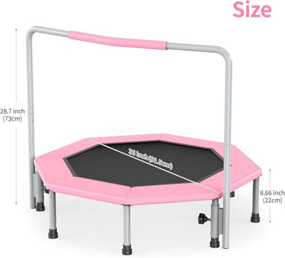 36 Inch Kids Trampoline for Toddlers Ages 1-3,Mini Indoor/Outdoor Trampoline with Gap-Free Spring Design - Safe Bounce Jumping Toy - color: Red+Blue