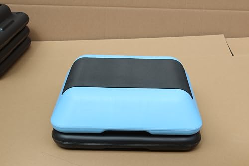 16"x16" High Step Aerobic Platform with 4 Risers, Height-Adjustable Step Aerobics Platform for Home Gym Exercise Fitness Workout Black+Blue