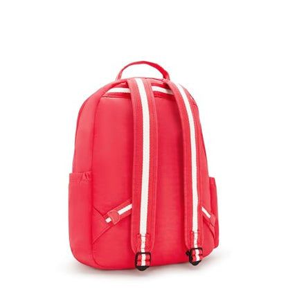 Kipling Women's Seoul 15" Laptop Backpack, Durable, Roomy with Padded Shoulder Straps, Built-In Protective Sleeve - color: Escape Red, size: 12.75''L x 17.25''H x 8''D