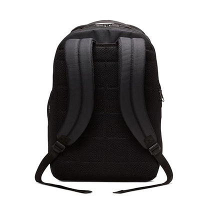 Nike Brasilia Medium Training Backpack for Women and Men with Secure Storage & Water Resistant Coating, Black/Black/White - color: Black/Black/White