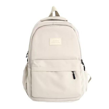School Backpack for Teen Girls Cute Bookbag for High Middle School College Aesthetic Laptop Back Pack,Beige - color: Beige