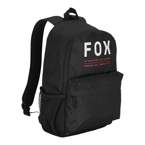 Fox Racing Clean Up Backpack, Slim Everyday School & Street Bag with Laptop Sleeve, Water Bottle Pocket & Adjustable Straps, Black - color: Black