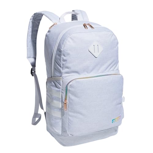 3-Stripe Classic backpack for men and women, bag with laptop sleeve - color: Jersey White/White Rainbow/4.0
