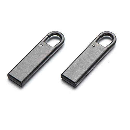 Zpsolution Zipper Pull Replacement Metal Zipper Handle Mend Fixer for Luggage Suitcases Bag - color: 2Pcs Black