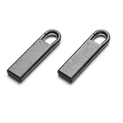 Zpsolution Zipper Pull Replacement Metal Zipper Handle Mend Fixer for Luggage Suitcases Bag - color: 2Pcs Black