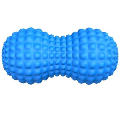 SELEWARE Peanut Massage Ball, Double Lacrosse Massage Roller Balls, Deep Tissue Massage Ball for Back, Neck, Shoulder, Spine, Legs, Hips, Peanut Roller Trigger Point Muscle Massage Relaxer (Blue) - color: Blue