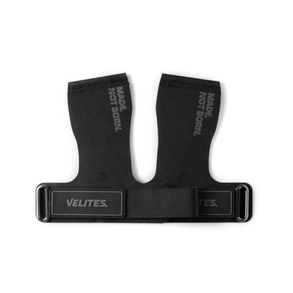 Velites - All Terrain Grips - Official Crossfit® Games Gymnastics Grips - No-Chalk Required - for All Bars & Surfaces - Includes Wristbands & Bag - color: Black, size: X-Large