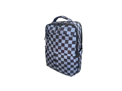 I&R The Iris Mini Backpack (#9013) Portable Lightweight and Durable Material - By Iris & Rainbow - color: Black Grey Checkered